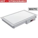 IN/VCX18-PWT (25) Einbau Warmhalteplatte Glaskeramik weiss 5x GN 1/1
